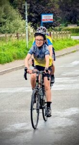 Jacob Read on his fundraising bike ride